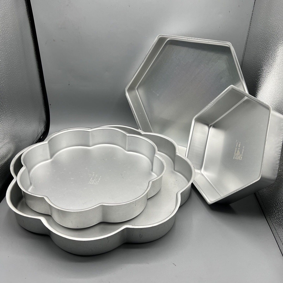 Wilton Performance Pans Aluminum PETAL / Hexagon Cake Pan LOT Etsy