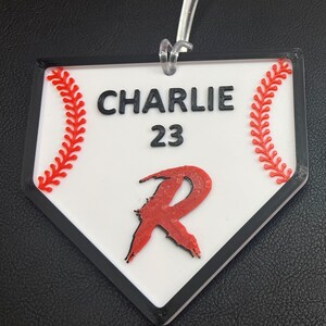 Personalized Home Plate Baseball Tag