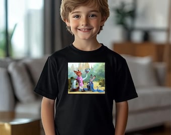 Disney Zootopia Kids Shirt, Cartoon Characters Tee
