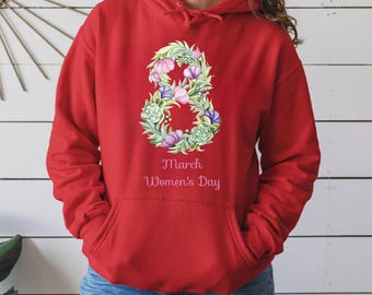 Floral Number Eight Hoodie, International Women's Day Celebration
