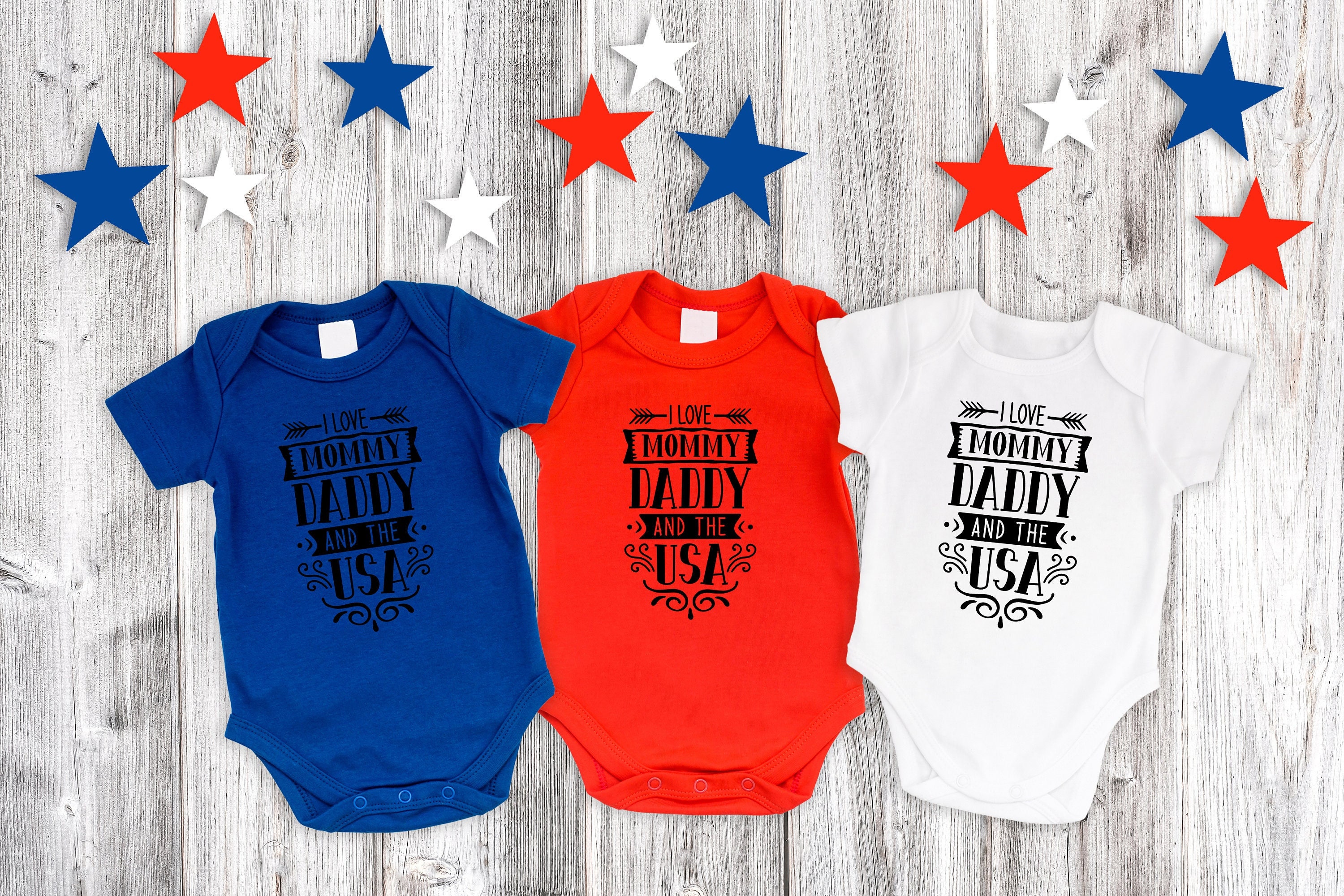 4th of July Baby Onesie, Cute 4th of July Onesie, Baby Bodysuit
