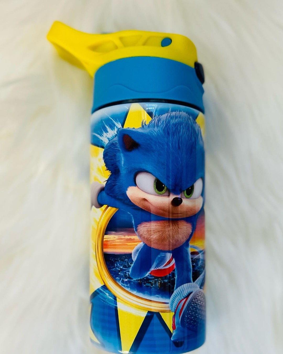 Kids Sonic Water Bottle Etsy