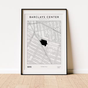 Barclays Center Arena Map Print: Brooklyn Nets Fan Gift (Digital Download)