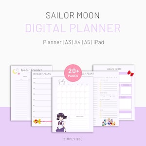 Sailor Moon Purple Undated Planner *DIGITAL DOWNLOAD*