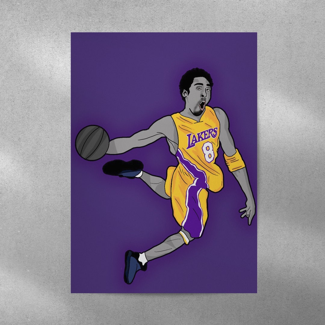 Kobe Bryant Iconic 2001 Dunking Los Angeles Lakers Poster - Etsy