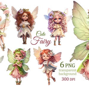 Cute Fairy Clipart Garden Fairy PNG Flower Fairy With - Etsy