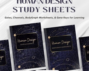 Human Design Study Worksheets | Student Practice Pages for Bodygraph, Gates & Channels (PDF)