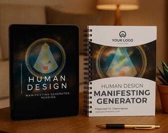 Generador de Manifestación - Informe en Canva / Plantilla de Lectura de Diseño Humano Preescrita para Coaches