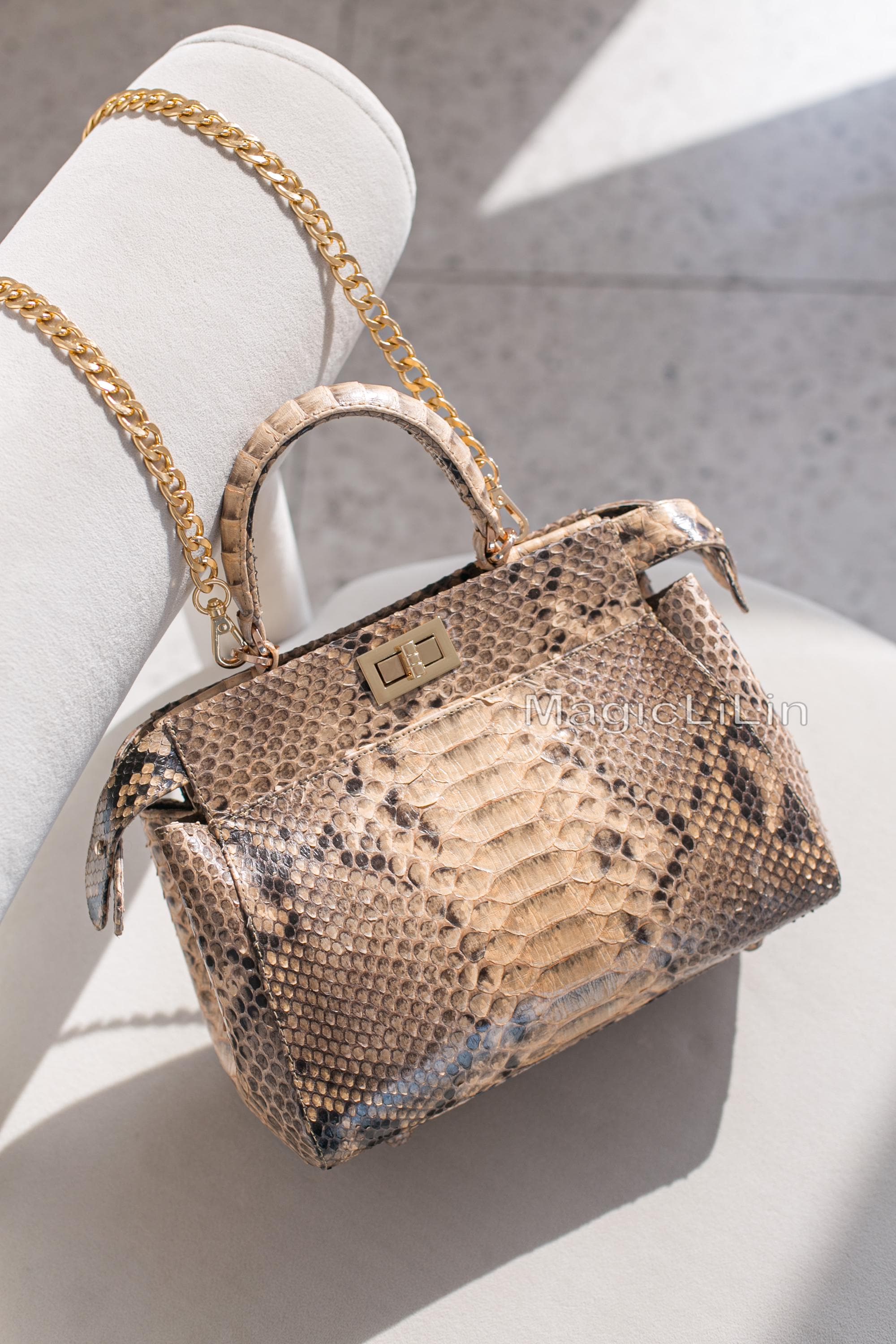 Snakeskin Crossbody Bag For Women & Girls - PU Leather Clutch Purse With Shoulder Strap - View #9