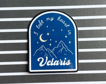 Dejé mi corazón en Velaris Pegatina inspirada en ACOTAR