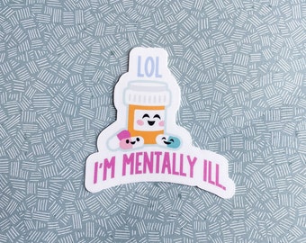 Salud mental divertida Pegatina