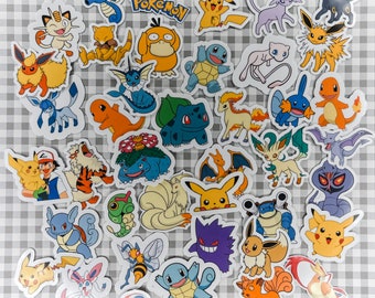 Pegatinas impermeables de Pokémon