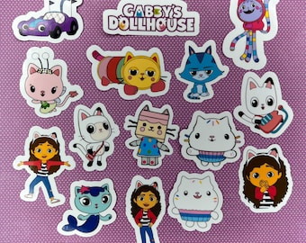 Juego de pegatinas de vinilo impermeable Gabby's Dollhouse
