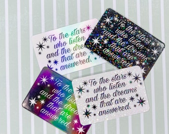 Pegatinas impermeables inspiradas en ACOTAR