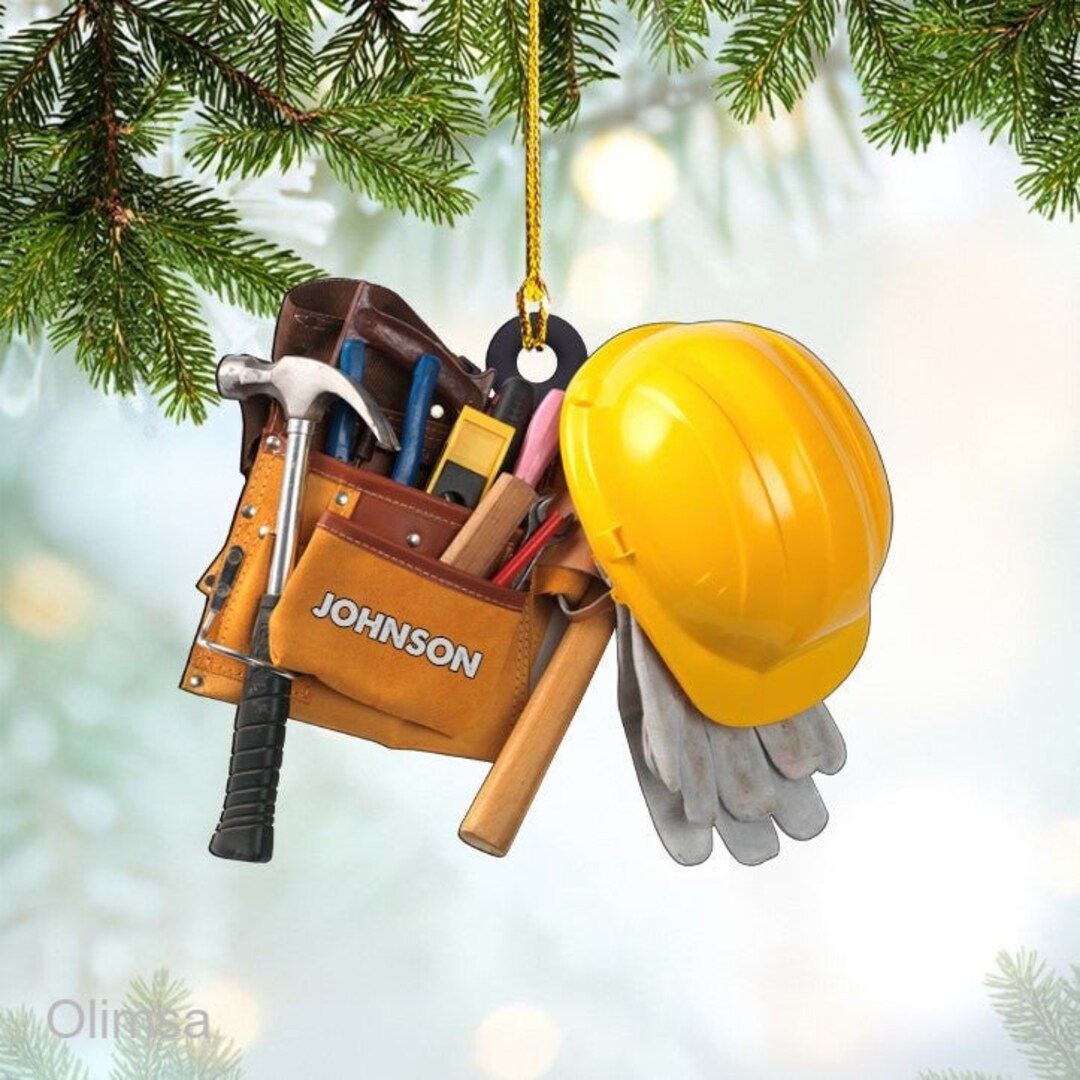 Personalized Ironworker Tool Helmet & Gloves Custom Shaped Etsy