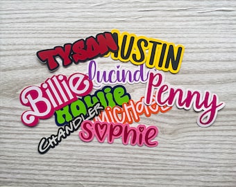 Personalised vinyl name decal sticker