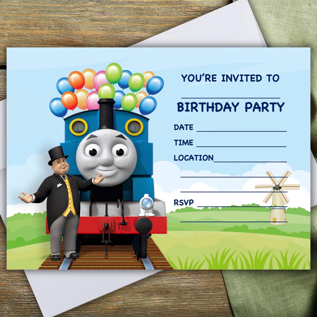 Thomas the Tank Engine Birthday Party Invitations 10 INVITATIONS ...