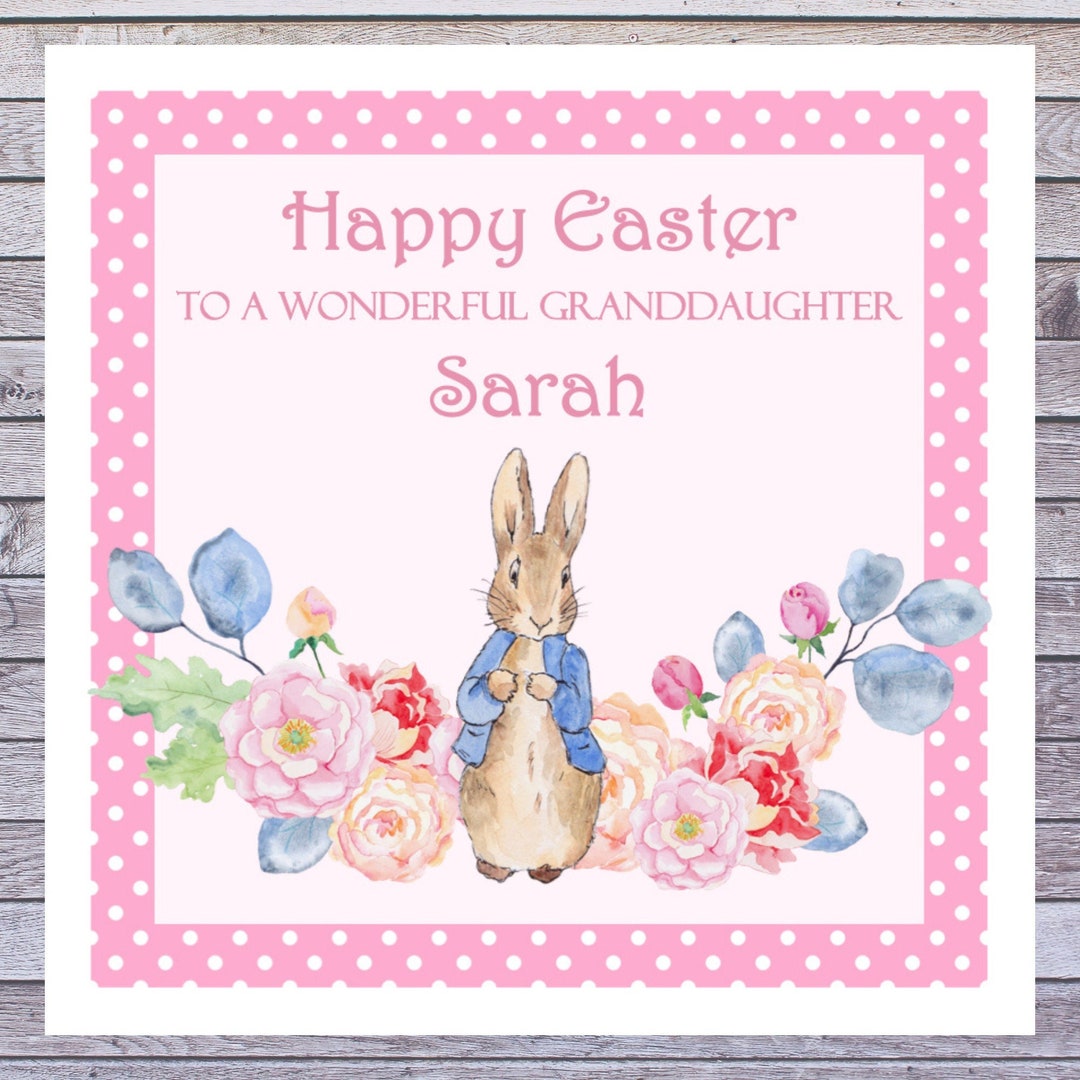 Peter Rabbit Easter Cards Personalised With Any NAME & - Etsy
