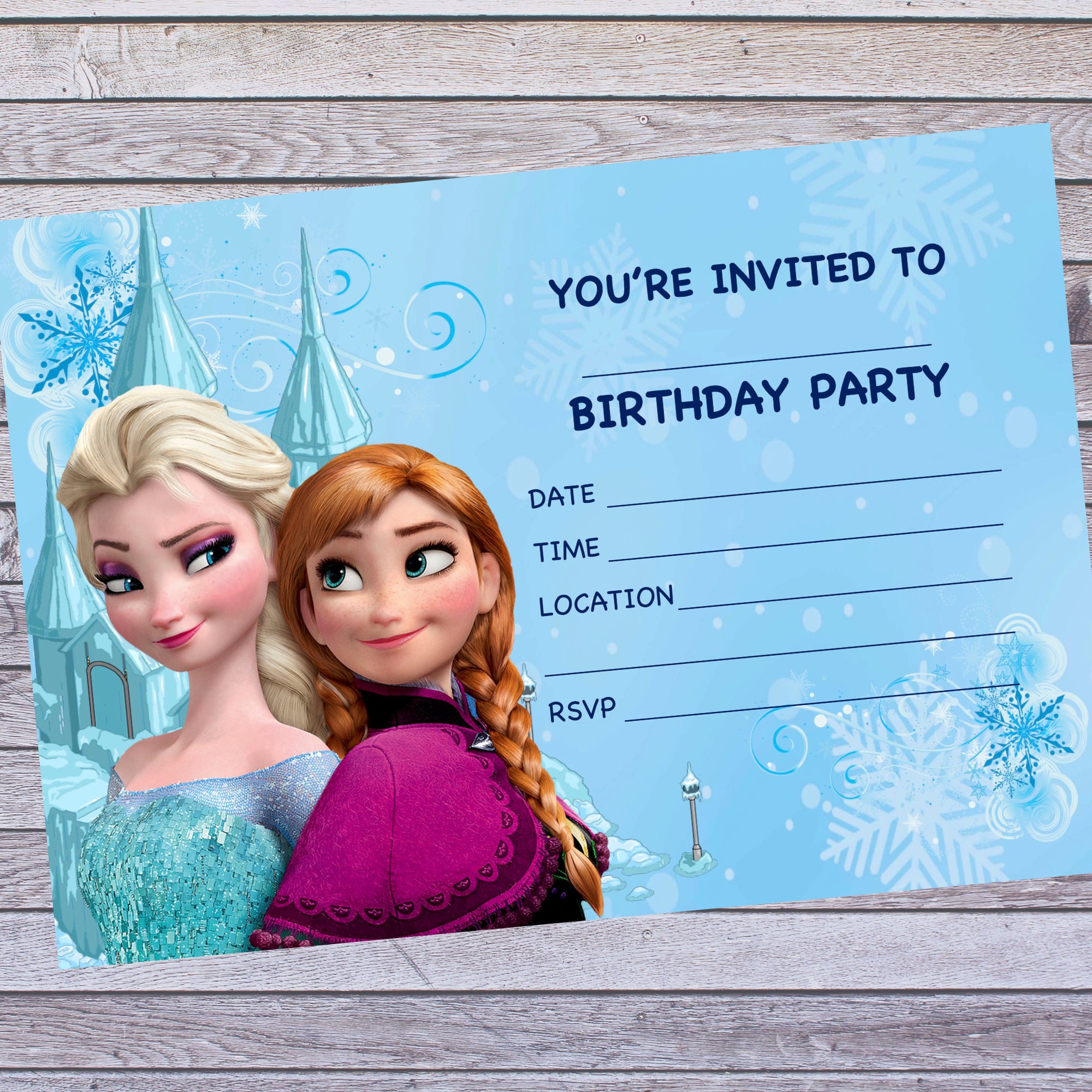 Frozen Blank Invitation Card