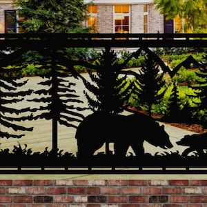 BEAR-CUB-MOUNTAINS-24x48-cm - dxf file - laser cut - plasma cut