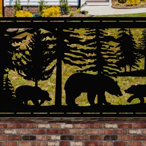 Bear-Trees-24x48-cm - dxf file - laser cut - plasma cut