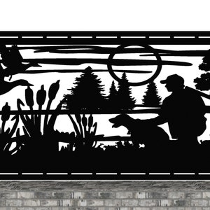 Jäger-Hund-Rohrkolben-Enten - 30x60-cm - dxf-Datei - laser cut -Plasma cut