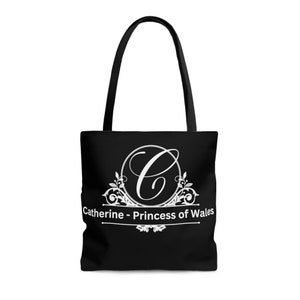 Catherine, Princess of Wales Tote, Capital C, Catherine, Princess of Wales Tote Bag, Unique and Elegant Design for Carrying Your Essentials