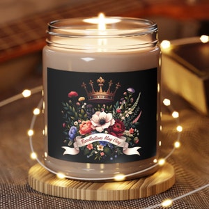 I ricordi possono variare - Elegante candela in cera di soia da 9 once - Scegli tra 7 profumi, design a corona floreale - Candela per aromaterapia di lusso, arredamento reale