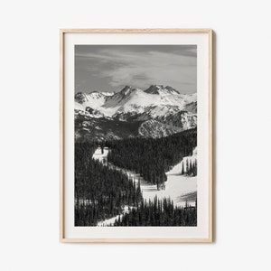 Vail Photo Poster Print, Vail Black and White Wall Art, Vail Wall Photography, Vail Travel, Vail Map Poster