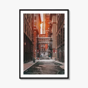 Impression d'affiche colorée Manhattan no 2, photo d'art Manhattan, décoration Manhattan, impression voyage Manhattan, affiche de plan de rue de Manhattan, plan de la ville