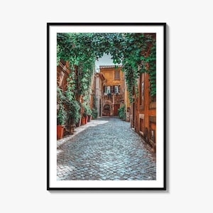 Trastevere Colorful Poster Print, Trastevere Photo Wall Art, Trastevere Wall Decor, Travel Print, Trastevere Street Map Poster, City Map