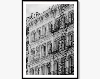 SoHo Black and White Fine Art Photo Print, Manhattan Poster, New York Wall Decor