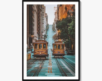 San Francisco Fine Art fototryck, Kalifornien gatuposter, väggdekor i Bay Area
