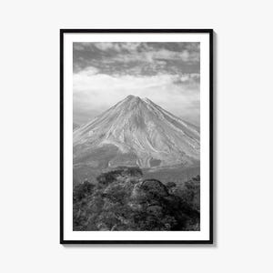 Impresión de póster fotográfico de Colima, arte mural en blanco y negro de Colima, fotografía mural de Colima, viajes a Colima, póster con mapa de Colima