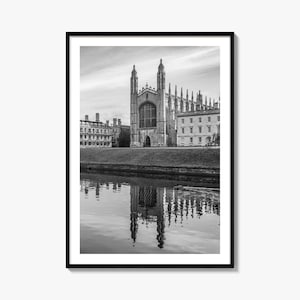Cambridge Photo Poster Print England, Cambridge Black and White Art, Photography, Cambridge Travel, Cambridge Map Poster