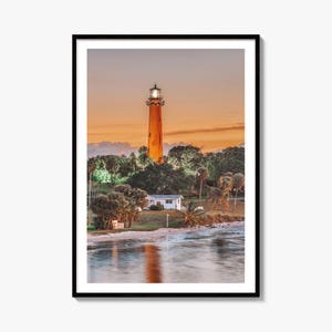 Jupiter Fine Art Photo Print, Inlet Lighthouse Poster, Florida Wall Decor