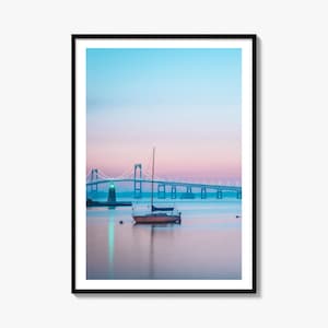 Newport RI Fine Art Photo Print, Pell Bridge, Rhode Island Wall Decor