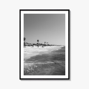 Hermosa Beach Foto Poster Druck, Hermosa Beach Schwarzweiß Kunst, Hermosa Beach Fotografie, Hermosa Beach Reise, Karte Poster