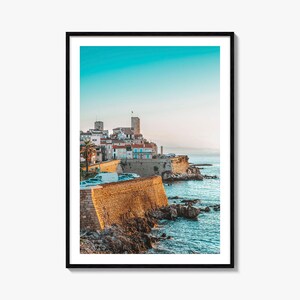 Póster colorido de Antibes, arte mural fotográfico de Antibes, decoración de pared de Antibes, impresión de viaje de Antibes, póster de mapa callejero de Antibes, mapa de la ciudad