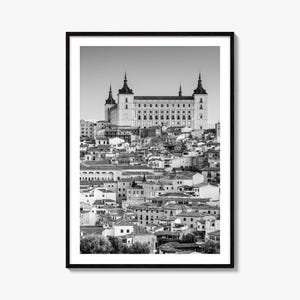 Toledo Spanien Foto Poster Druck Nr. 1, Toledo Spanien Schwarz weiß Kunst, Toledo Spanien Fotografie, Toledo Spanien Reise, Karte Poster