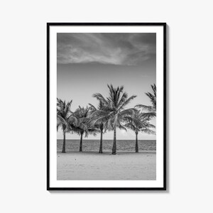 Florida fotoposter print nr. 2, Florida zwart-witte muurkunst, Florida muur fotografie, reizen Florida, kaart kaart Florida