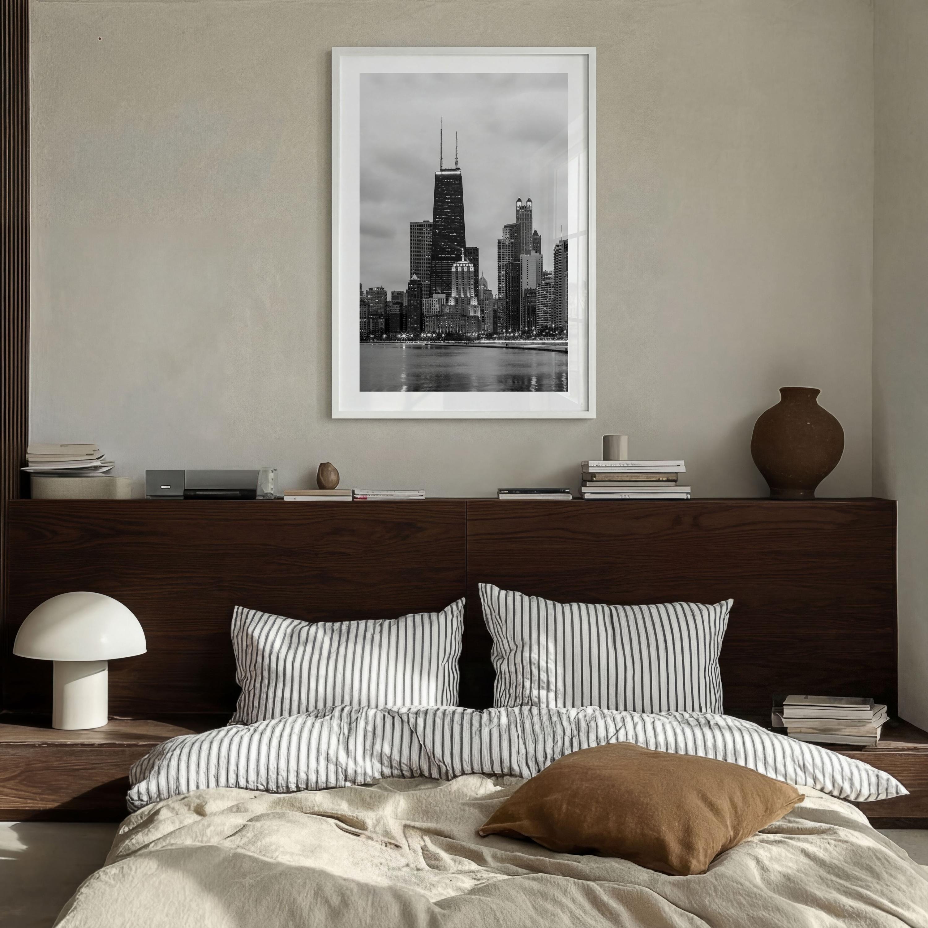 Chicago Skyline Black and White Fine Art Photo Print, North Side ...