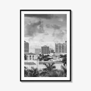Sarasota Photo Poster Print, Sarasota Black and White Wall Art, Sarasota Wall Photography, Sarasota Travel, Sarasota Map Poster