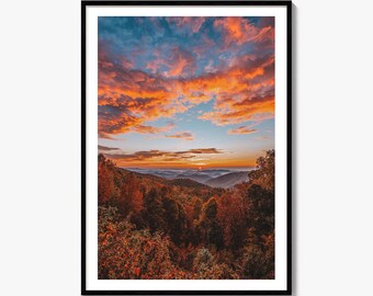 Fotoprint van North Carolina, Blue Ridge Parkway, Asheville Poster