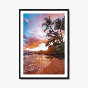 Hawaii bunter Posterdruck Nr. 3, Hawaii Foto Wandkunst, Hawaii Wand-Dekor, Hawaii Reise-Druck, Hawaii Straßenkarte Poster, Stadtplan, Stadtplan