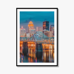 Kentucky Colorful Poster Print No 2, Kentucky Photo Wall Art, Kentucky Decor, Kentucky Travel Print, Kentucky Street Map Poster, City Map