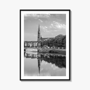 Bremen Foto Poster Druck, Bremen Schwarzweiß Wandkunst, Bremen Wand Fotografie, Bremen Reise, Bremen Karte Poster