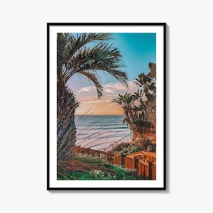 Impressão de pôster colorido de Encinitas nº 5, arte fotográfica de Encinitas, decoração de Encinitas, impressão de viagem de Encinitas, pôster de mapa de ruas de Encinitas, mapa da cidade