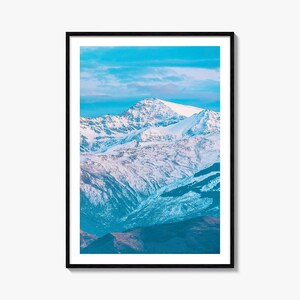 Sierra Nevada kleurrijke posterafdruk, Sierra Nevada fotokunst, Sierra Nevada decor, Sierra Nevada reisafdruk, poster stratenplan, stadsplattegrond