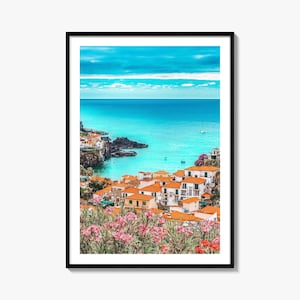 Portugal kleurrijke poster print nr. 1, Portugal fotokunst, Portugal wanddecoratie, Portugal reizen print, Portugal stratenplan poster, stadsplattegrond